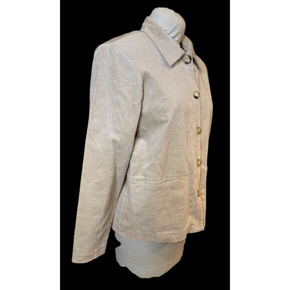 Blair Corduroy Button Front Jacket Tan Sz. 10P Unlined Lightweight Packable - Picture 6 of 10